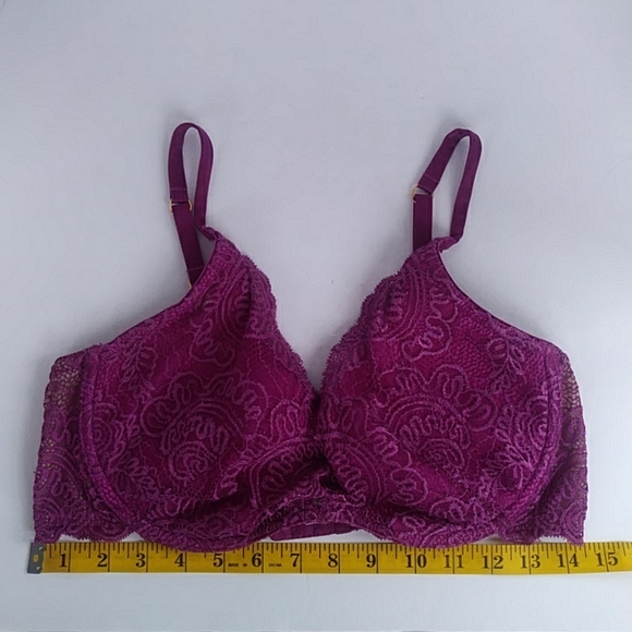Victoria's Secret Very Sexy Lace Push-Up Without Padding Bra 38D Purple Pink - Picture 16 of 16